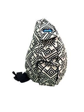 Kavu Rope Sling Bag Black And White Lobby Tile Pattern KAVU 17" Travel School